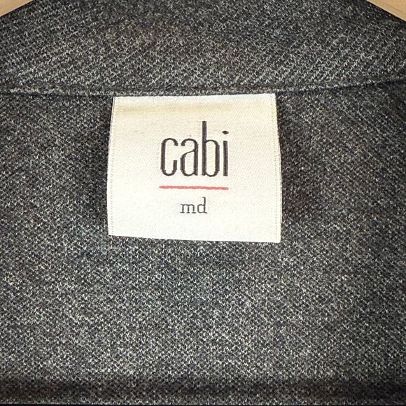 Cabi Crew Blazer Women M Charcoal Gray Ponte Knit Notch Lapel Jacket Career 3030 - Picture 5 of 8